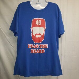 #49 Fear the Beard Brian Wilson San Francisco Giants T-shirt size Large